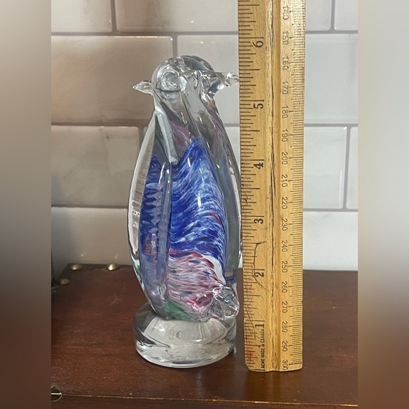 Vintage Murano Multi Coloured Glass Handblown Pair of Love Penguins Italy Marked - Picture 11 of 12